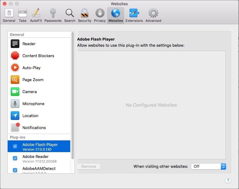 flash player update mac os x